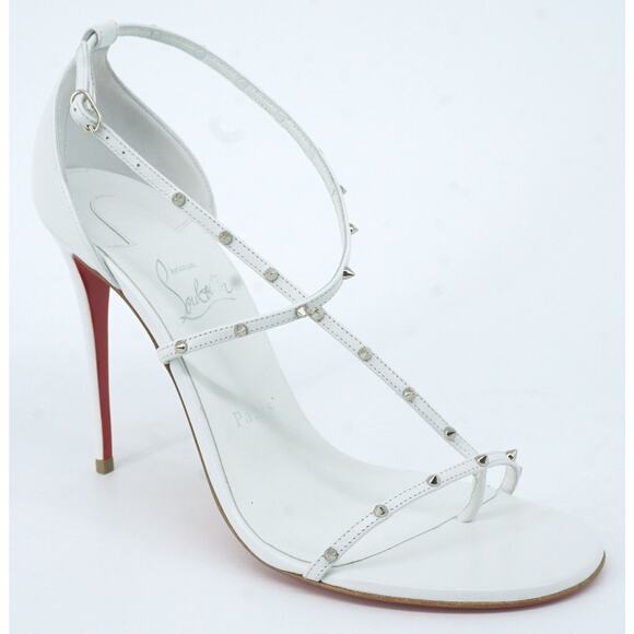Christian Louboutin Riojana Strappy Spiked Sandals SZ 39.5 NIB stud $795 Wedding - Picture 8 of 11